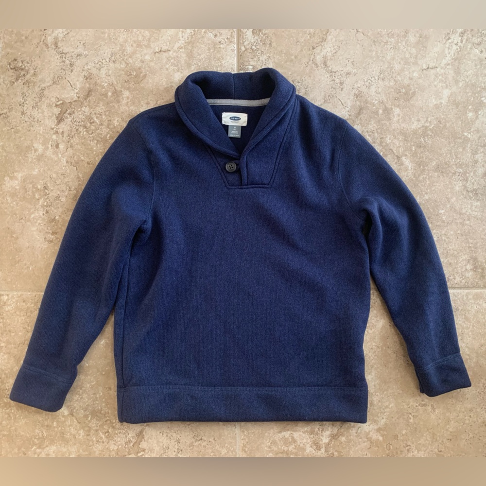 Long-Sleeve Sweater-Fleece Pullover - Boys M (8)